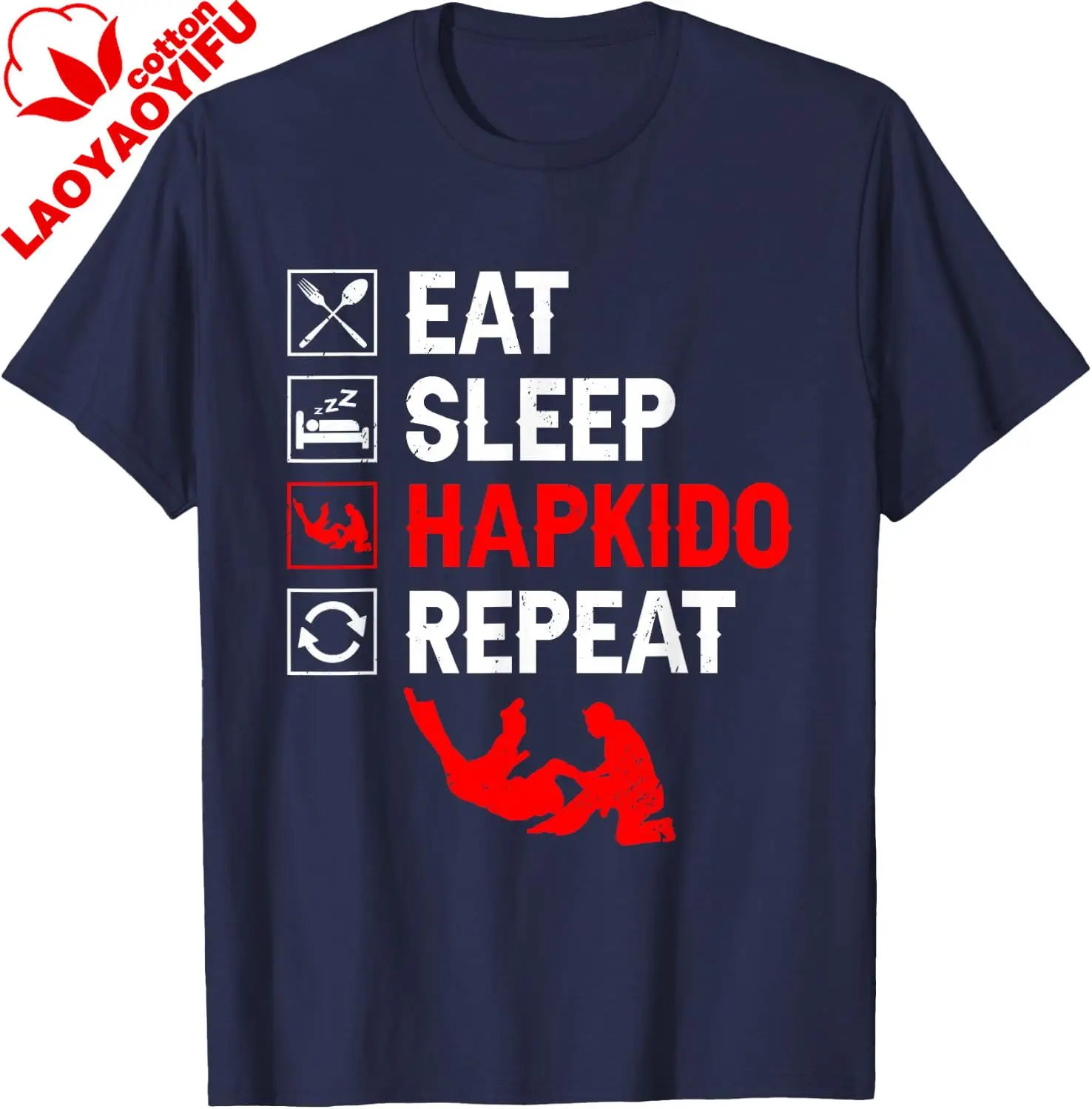 Hapkido Lover Mixed Martial Arts Korean Martial Artist T-Shirt Men's and Women's 100% Cotton Short-Sleeved Shirt  Funny Shirt