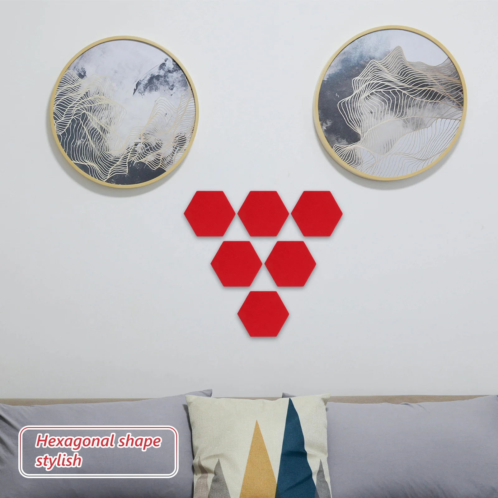 แผ่นผนังสักหลาดรูปหกเหลี่ยม 12 ชิ้น แผ่นติดผนัง DIY แบบมีกาวในตัว สำหรับตกแต่งห้องนั่งเล่น ห้องนอน สำนักงาน ตกแต่งบ้าน ศิลปะบนผนัง