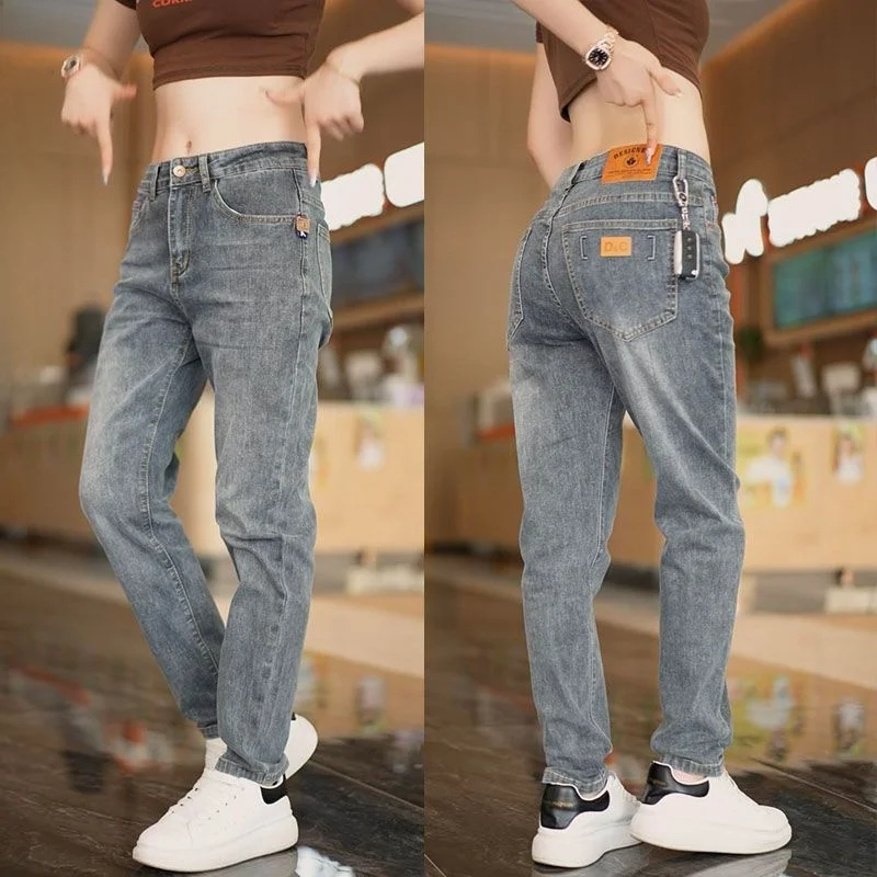 

Spring Summer New Style Men's Slim Fit Casual Washed Jeans Comfortable Thin Cotton Long Trousers Fashionable Loose Straight Leg