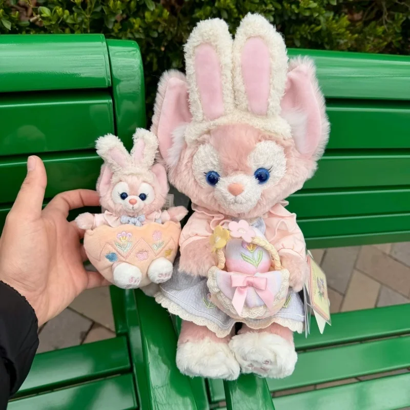 

Disney Shanghai 2026 Spring Duffy LinaBell CookieAnn StellaLou Bunny Ear Plush Keychain Theme Park Souvenir For Kids Collectors