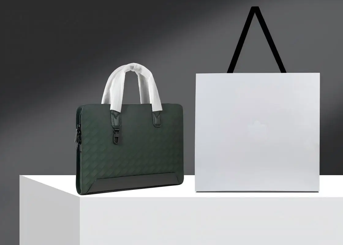 Heritage Leather Business Tote  Unisex Top Grain Leather Laptop Briefcase, Work & Travel Carryall with HighFiber Lining