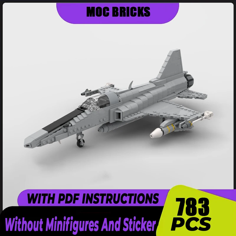 

Military Series 1:35 Scale Moc Building Blocks F-20 Tigershark Model Technology Fighter Bricks DIY Assembly Toys Gifts