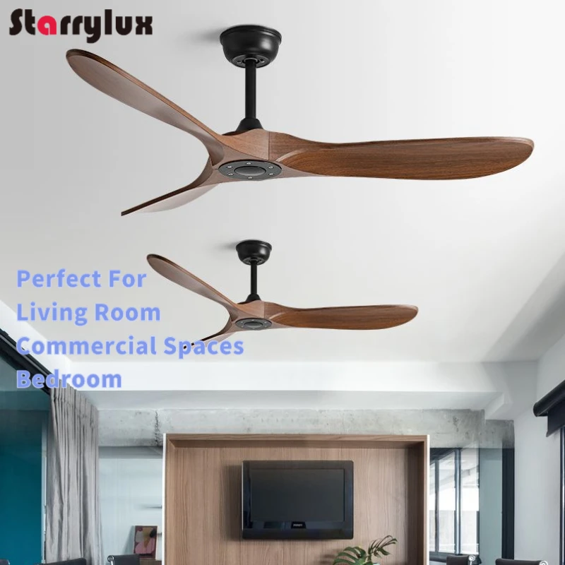 

Vintage Ceiling Fan Light | 42" DC Motor | 3-Color LED | For Restaurant/Living Room
