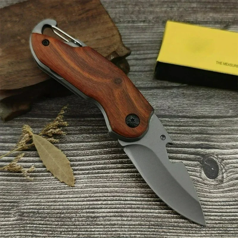 

BK X48 Pocket Folding Knife 5Cr13M Blad Wood Handl edc multitool knives utility kitchen outdoo selbstverteidigung tactical knife