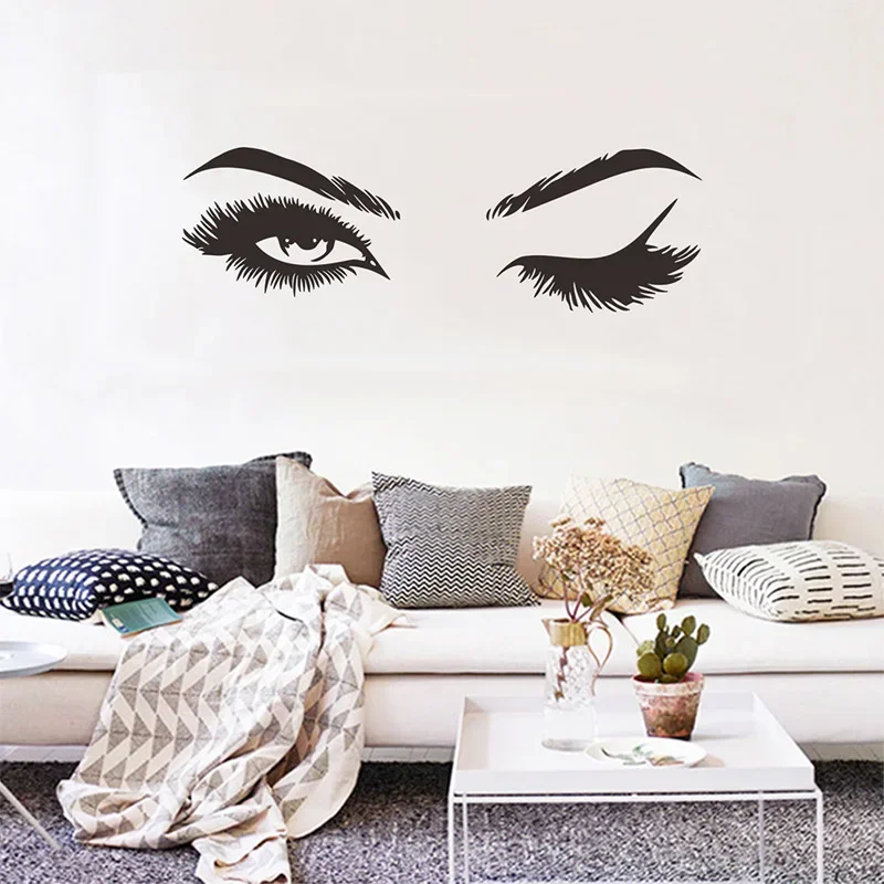 

Creative Pretty Eyelashes Wall Sticker For Girl Room Living Room Decorations For Home Wallpaper Mural Art Decals Sexy Stickers