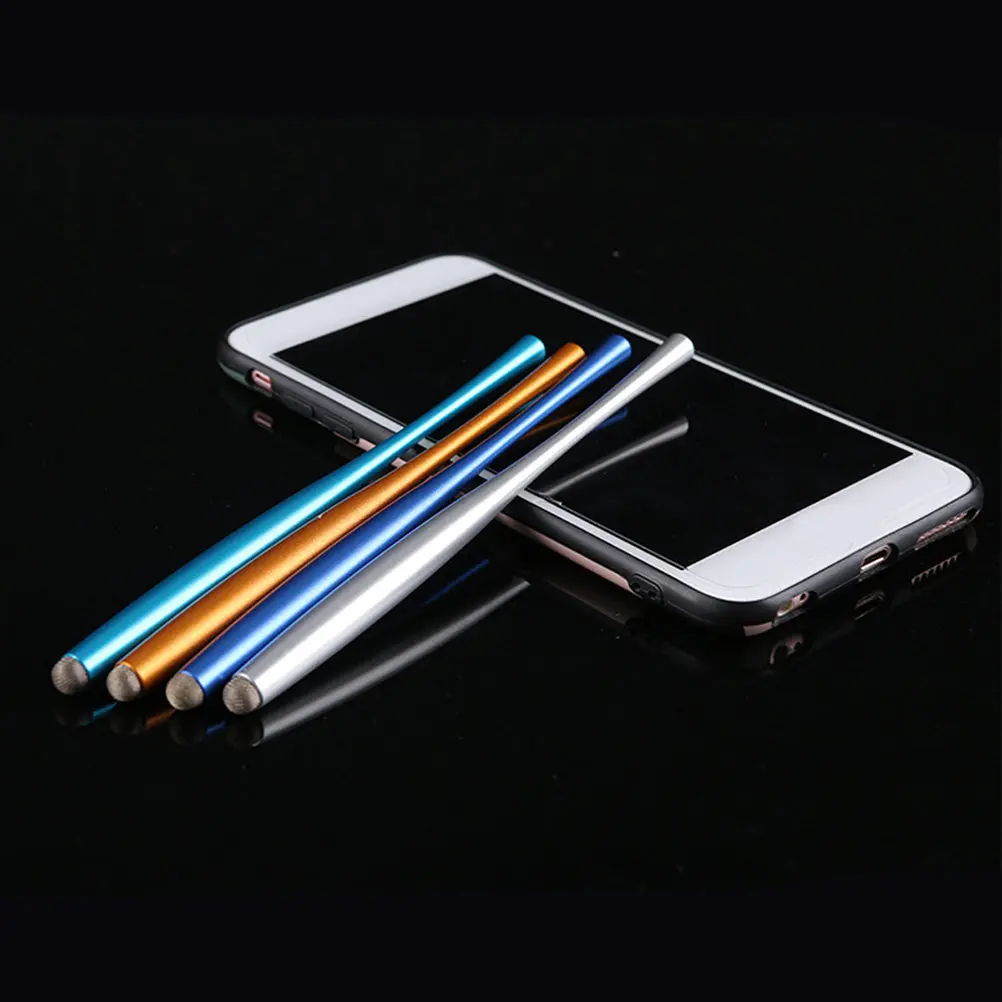 

4Pcs Metal Capacitive Pen Stylus Replacable Fiber Cloth Tip Touch Screen Stylus for Phone Tablet Handwriting Writing Tool