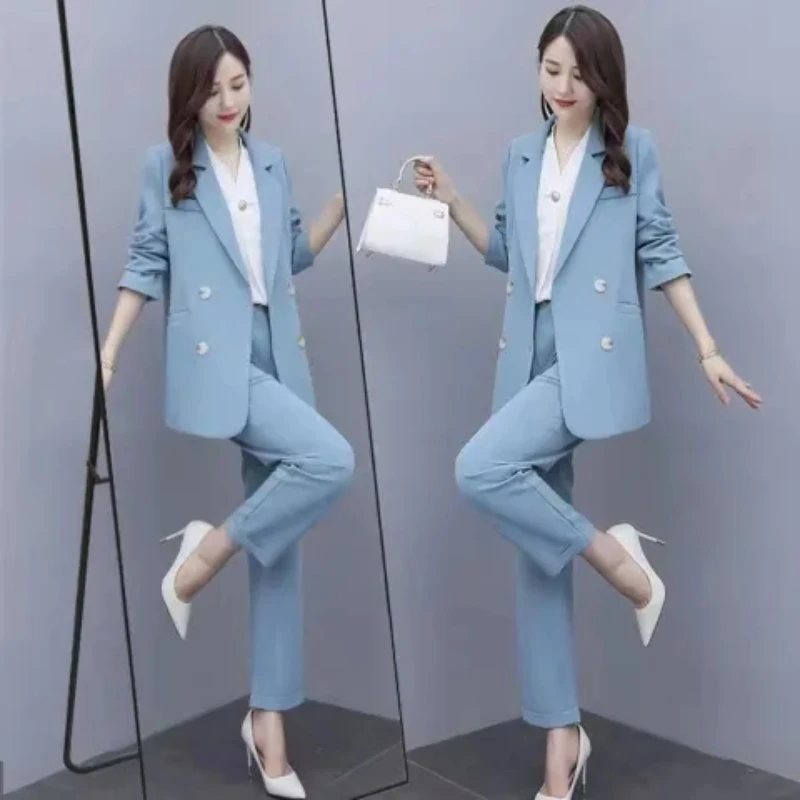 Faionable Profional Women's Suit Jaet Set Age-Defng European Sle Long Sve Polyester Commute-Worthy Classic