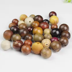 20-50pcs 6-20mm Various Natural Round Wood Beads Multi Size Wooden Ball Bead Spacers DIY Bracelets Jewelry Charms For Women Men