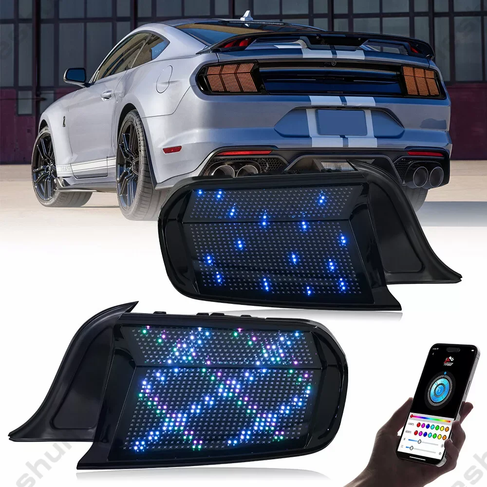 

Новый светодиодный задний фонарь для Ford Mustang GT 2015-2023 Shelby GT350 GT350R GT500, задний фонарь указателя поворота, тормозные DRL, задние фонари, последовательные