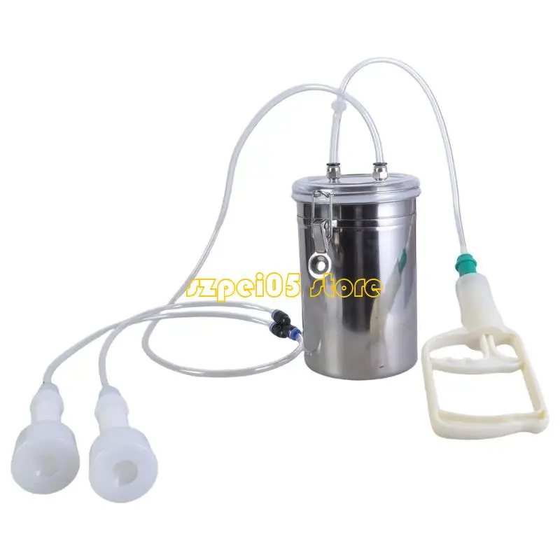 

45BE Portable Goat Milking Machine Breast Pumps Hand Vacuum Plastic Sheep Equipment