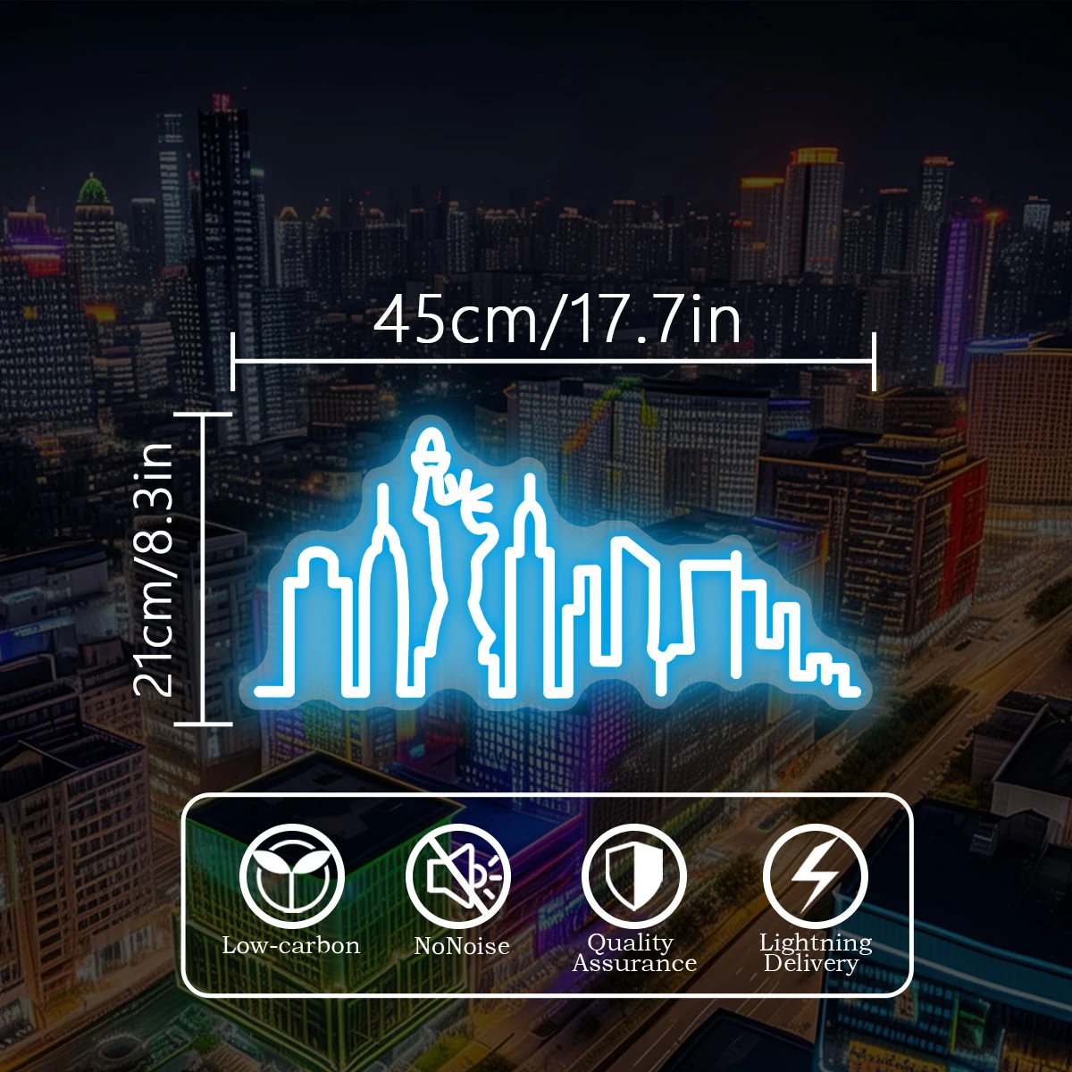 Lumières néon LED Silhouette City, faites sur mesure pour la décoration de la chambre, la fête, le bar, l'atmosphère intérieure, créent une atmosphère