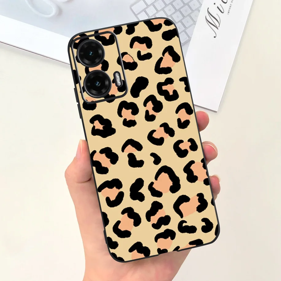 For Motorola Moto G35 5G Case G 35 Fashion Flower Bumper Soft Silicone Back Cover Phone Cases For MotoG35 2024 Shockproof Fundas
