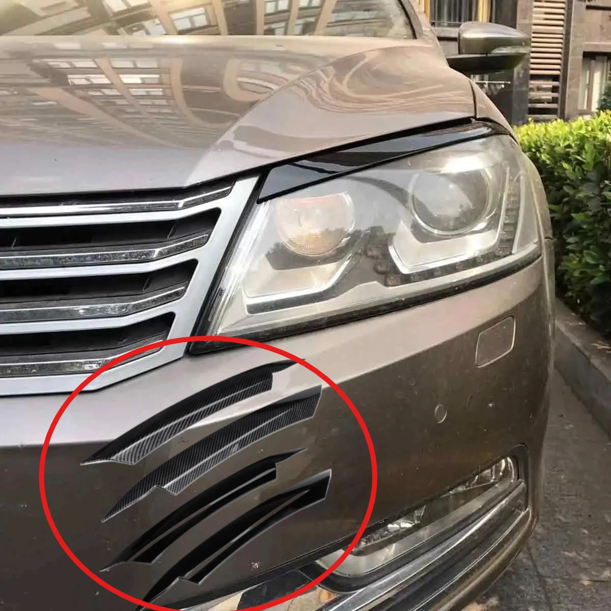 

Накладки на фары (реснички) для Volkswagen VW Passat B7 2010-2015, цвет черный глянец