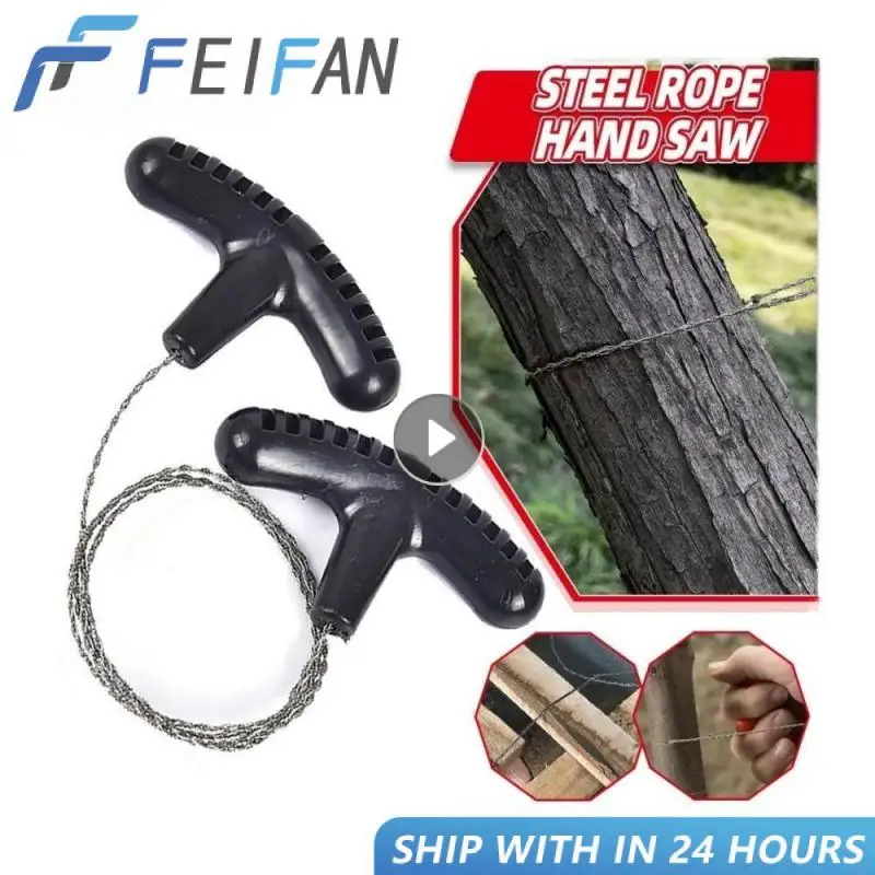 Manual Hand Steel Rope Chain Saw Practical Portable Emergency Survival Gear Steel Wire Kits Travel Tools Outdoor Camping Hiking