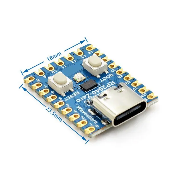 2pcs RP2040 Zero Microcontroller Development Board Dual Core MCU for Raspberry Pi Pico DIY Projects