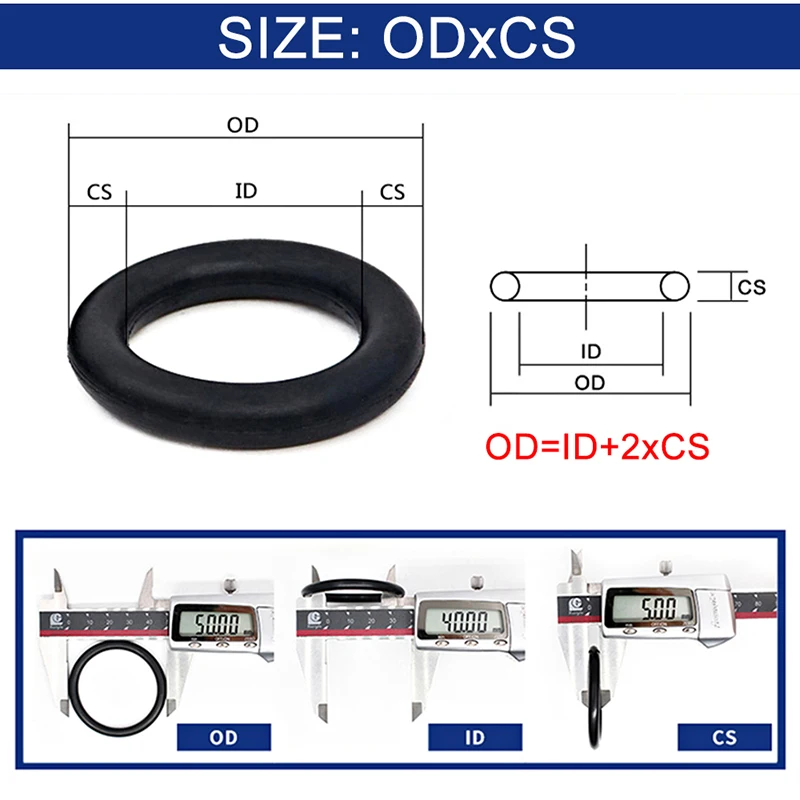 불소 고무 FKM 씰링 O-링 OD 6mm-30mm CS 1mm 150mm 1.5mm 1.9mm, 녹색 개스킷 교체 키트, 2.4 개/박스