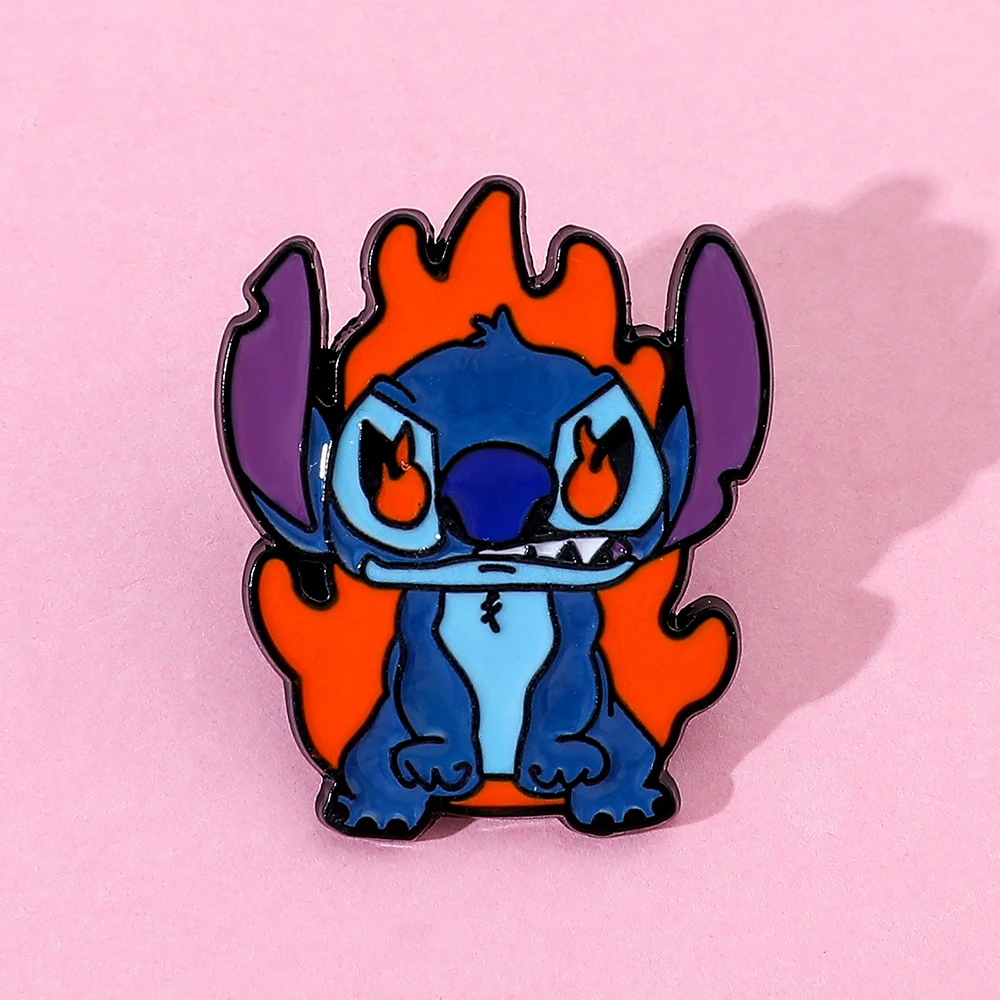 Disney Lilo & Stitch Lapel Badges Backpack Brooch Enamel Pins Metal Clothes Jeans Accessories Decoration Cartoon Jewelry Anime