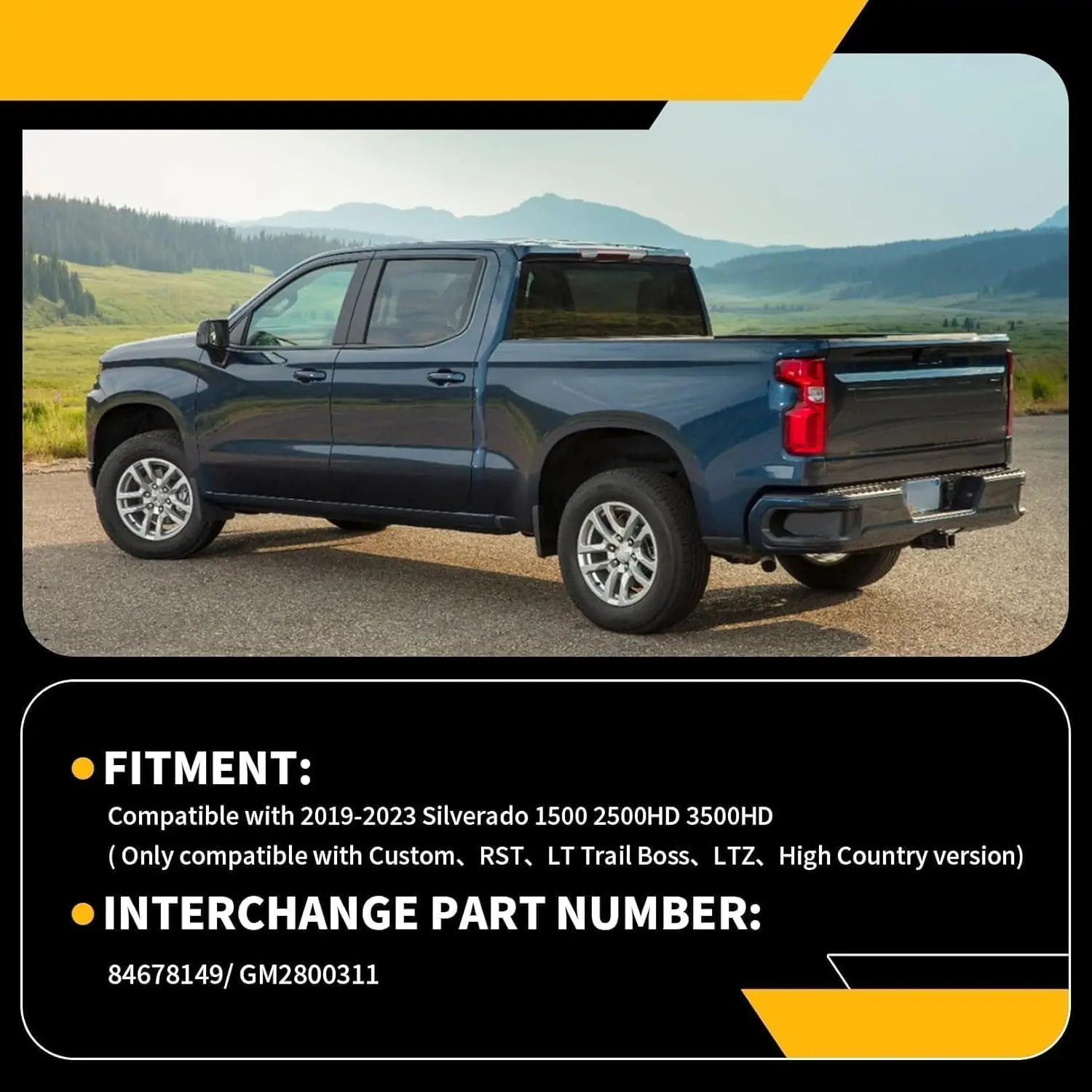 Left Tail Light Assembly for 2019-2023 Silverado 1500 2500HD 3500HD (Left)