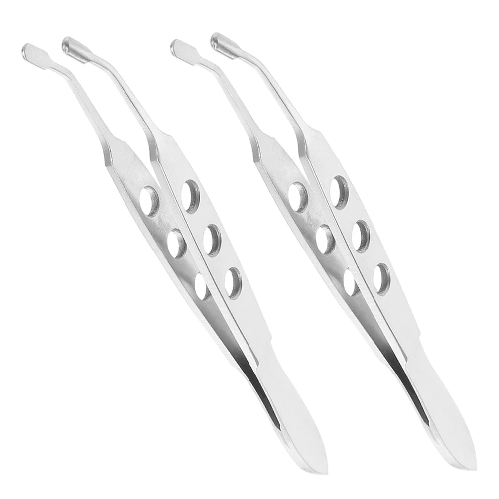 

2Pcs Stainless Steel Eyelid Forceps Massage Tool Precision Meibomian Expressor for Face Care Stainless Steel Tweezers