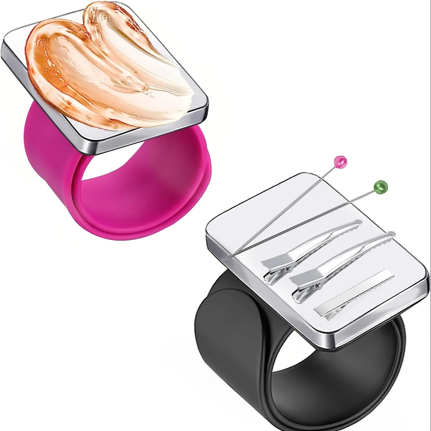 Magnetic Wrist Sewing Pincushion Magnetic Pin Cushion for Sewing Magnetic Pin Holder Hairdressing Styling Tools Silicone Wrist