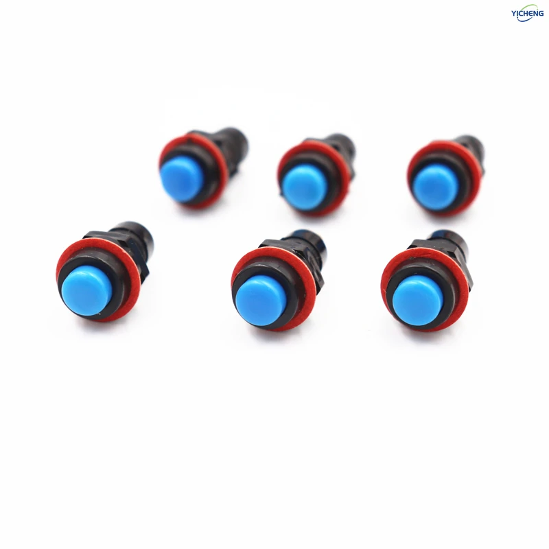 12pcs 10mm Push Button Switch Momentary / Self Locking Button Switch miniature,Welded 150mm cable,select,customizable length