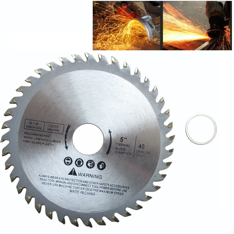 1/5/10 pz 125mm 40 denti lame per seghe in metallo duro dischi da taglio per la lavorazione del legno per il taglio del legno accessori per utensili oscillanti