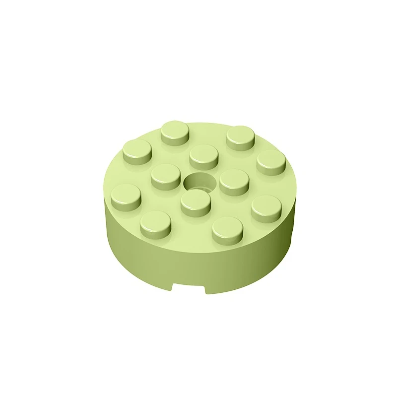 Gobricks GDS-952 Brick, Round 4 x 4 with Hole compatible with lego 87081 DIY Educational Building Blocks Technical