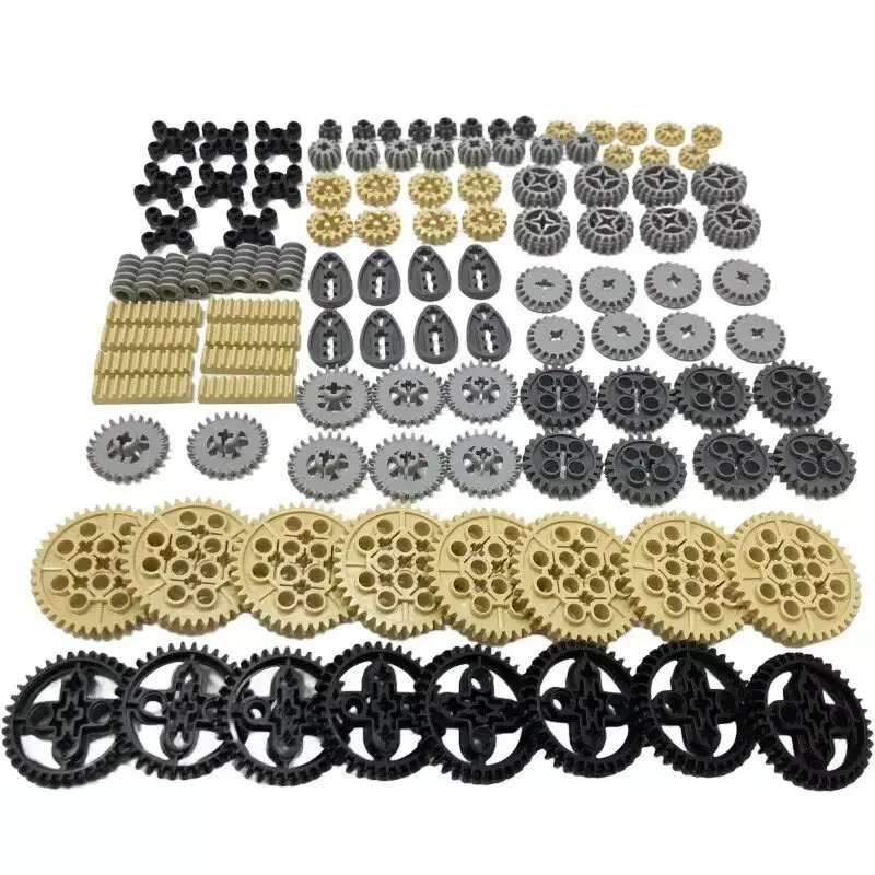 120pcs technology machinery gear building blocks mixed parts package, DIY technology building block kit, 9686 building block kit