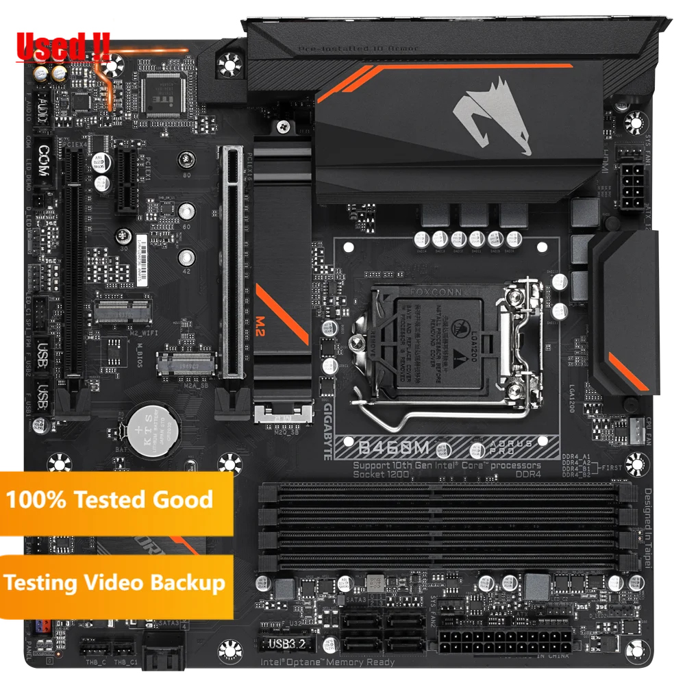 لوحة أم جيجابايت B460M AORUS PRO DDR4 128GB PCI-E 3.0 M.2 شاشة متوافقة مع HDMI Placa-Mãe 1200 Micro ATX