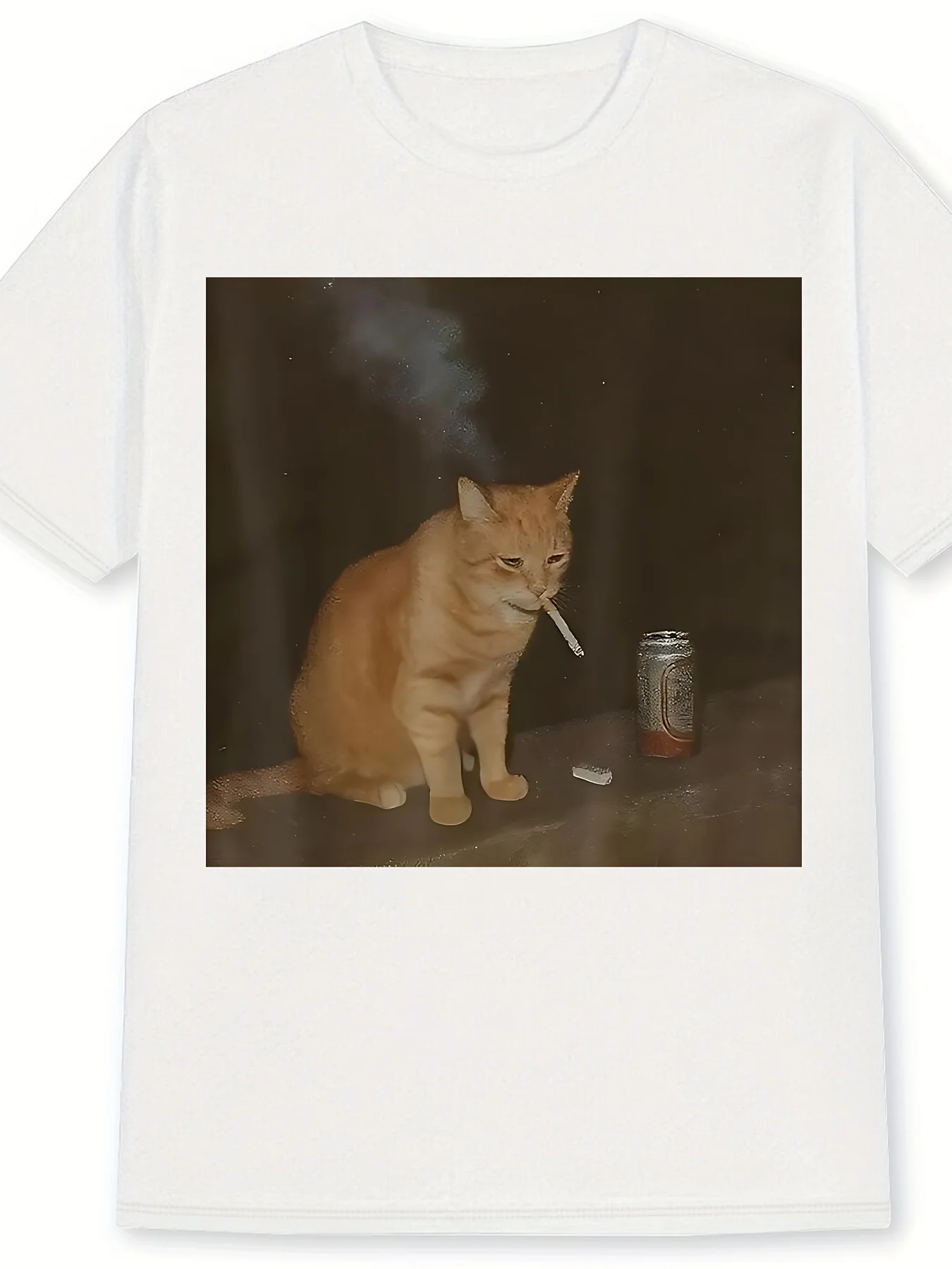 Weirdcore Ironic Art Unhinged Brainrot Meme Cats Lovers Gifts T Shirt Men's Women Top Tee Streetwear Casual Trendy Oversized