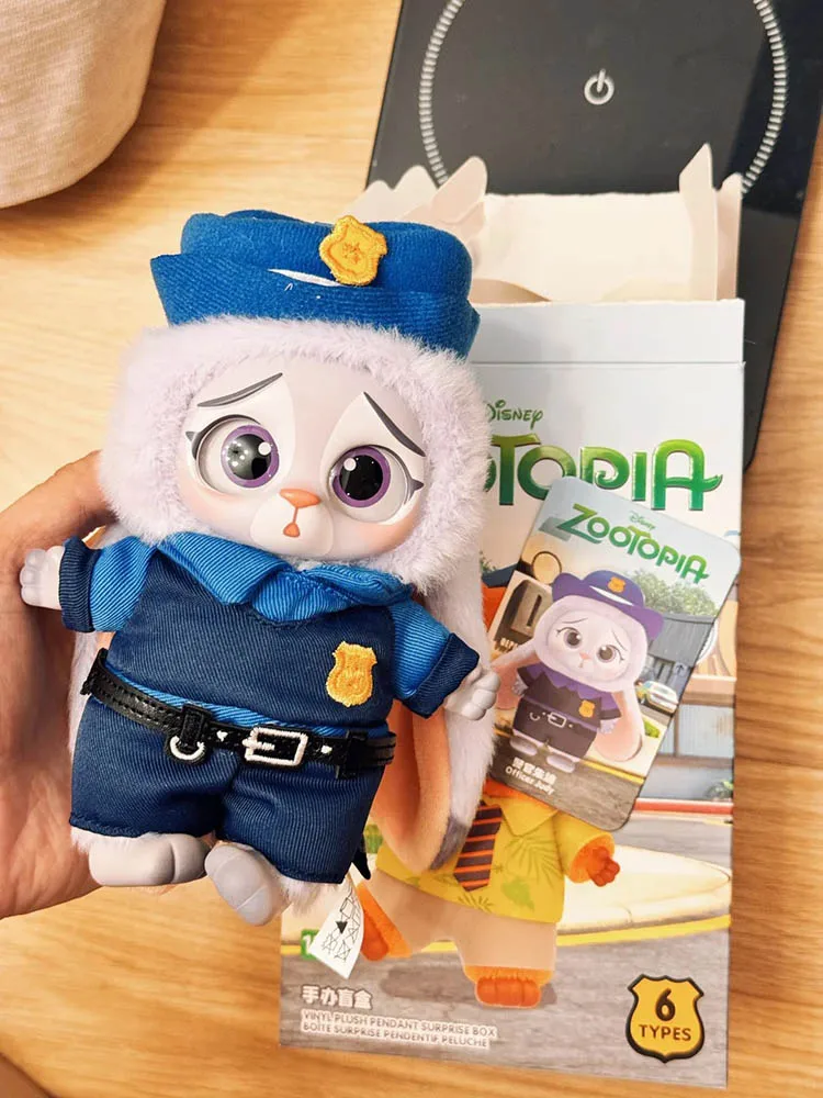 100% genuíno zootopia vinil caixa cega figuras conjunto judy hopps nick wilde colecionável decoração de mesa presente