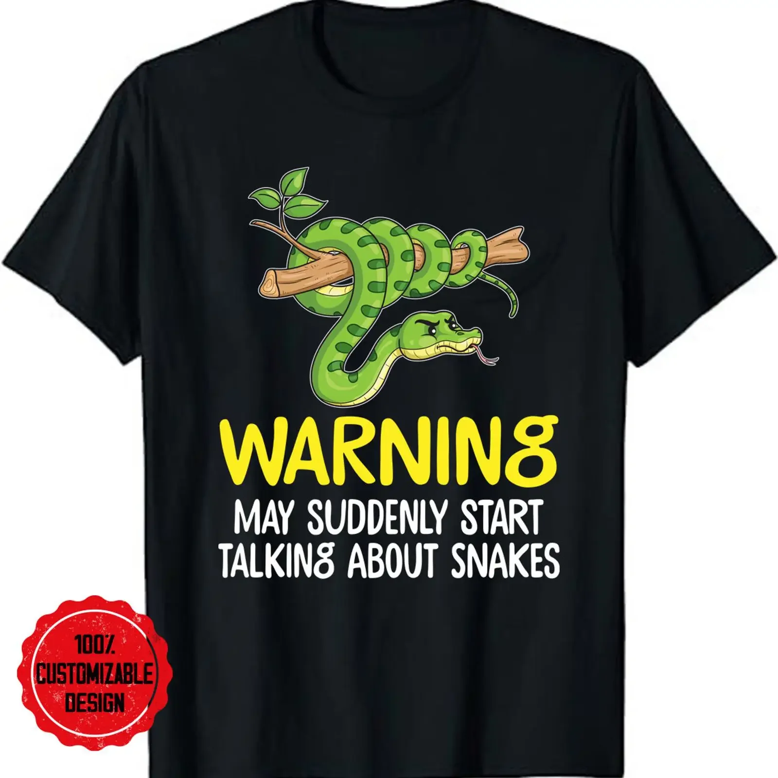Warning May Suddenly Start Talking About Snakes T Shirt Reptile Snake Lover Cute vintage Washed Soft Stretched designer clothes