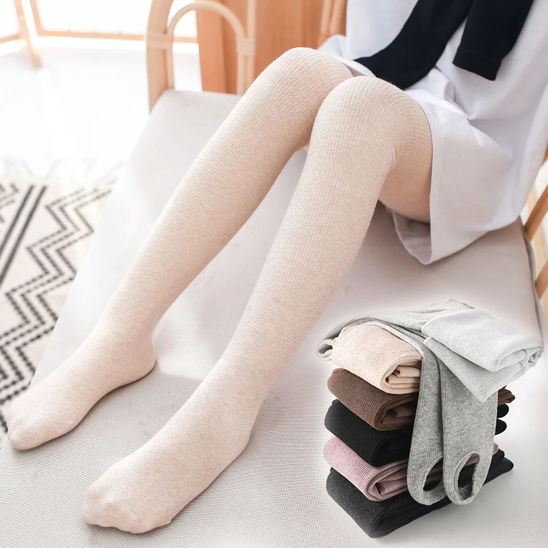 

Autumn winter girls warm cotton Plus fleece tights vertical stripes sanded toddler child stockings step pants baby kids leggings