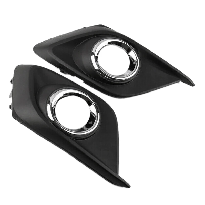 

2Pcs Front Bumper Fog Light Grille Cover Chrome Trim for Mazda 3 Axela