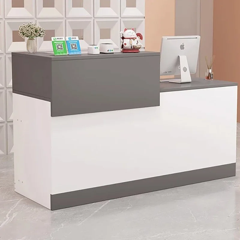 Furniture Reception Desk Modern Luxury Aesthetic Luxurious Office Entrance Tables Front Counter Service Salon Bureau Meuble