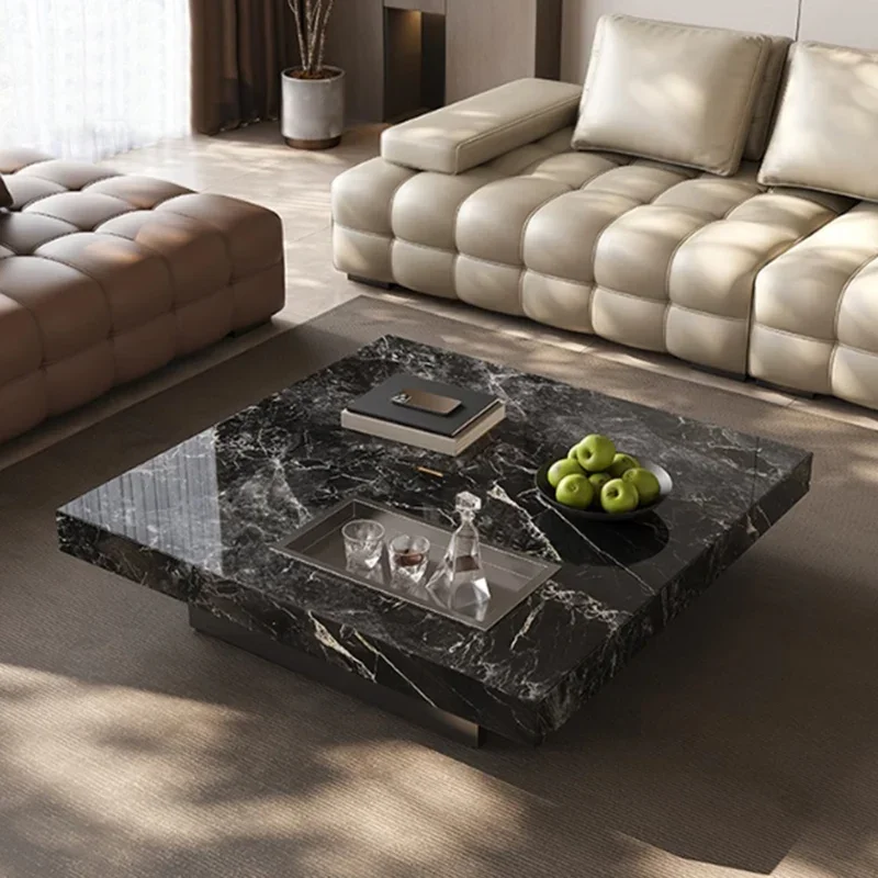 

Living Room Luxury Coffee Table Clear Aesthetic Unique Italian Side Table Center Service Mesa Auxiliar Lounge Suite Furniture