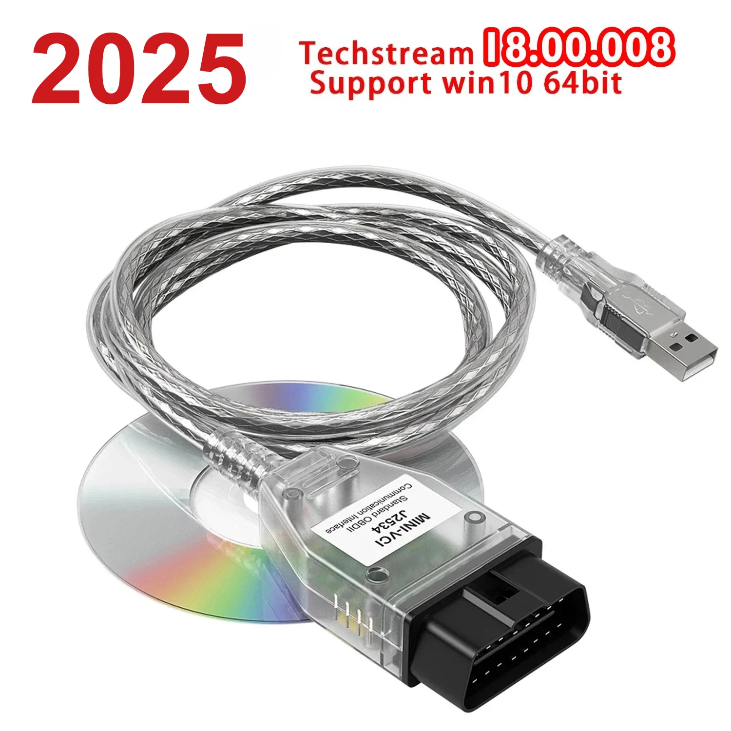 

V18.00.008 MINI VCI для TOYOTA TIS Techstream Mini vci FTDI FT232RL чип J2534 OBD2 автомобильный диагностический кабель до Feb 2023 года