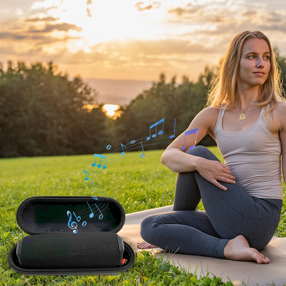 حقيبة حمل صلبة لمكبر الصوت JBL Flip 7 حقيبة تخزين محمولة مقاومة للماء وحقيبة سفر صلبة مقاومة للصدمات