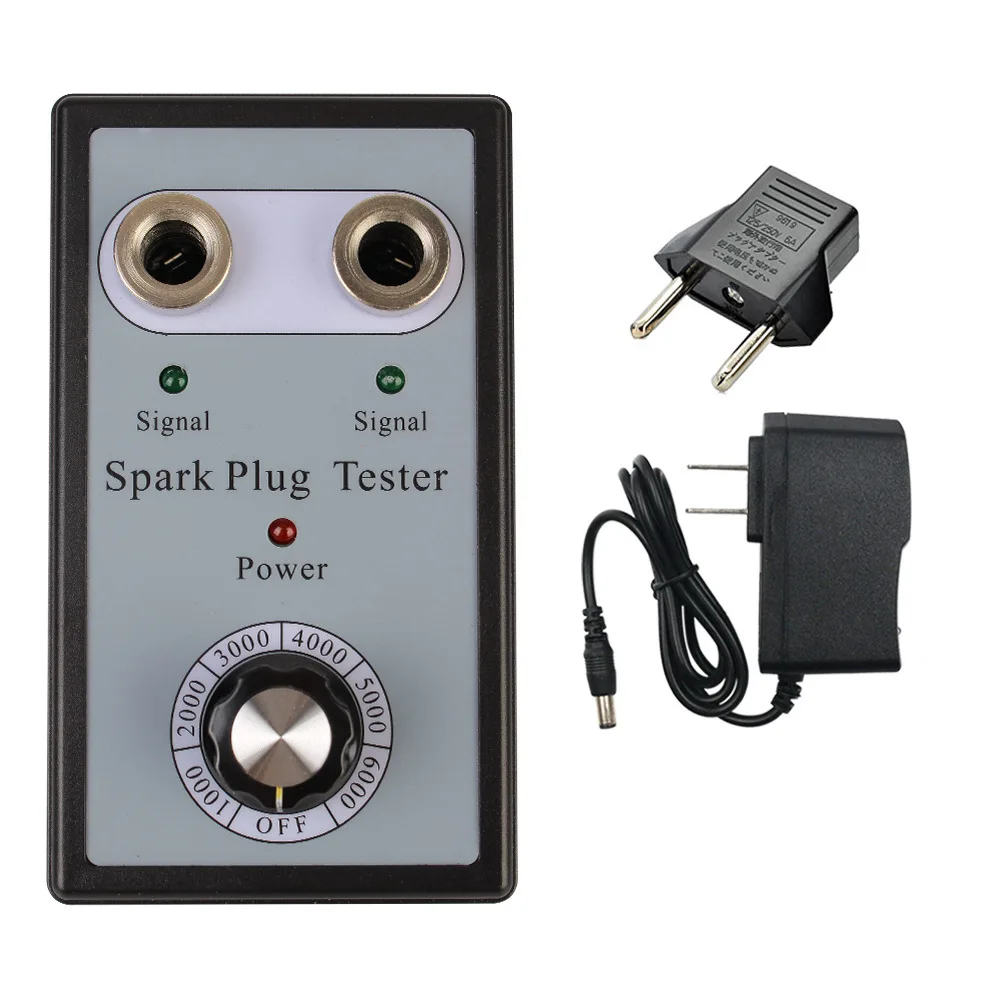 Dual Hole Adjustable Car Sparking Plug Tester Analyzer Diagnostic Tool for Car Motorcycle Ignition Coil Checker Spark Detector