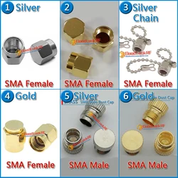 SMA męski żeński osłona przeciwpyłowa rezystor z łańcuchem RF koncentryczny Terminator osłona ochronna mosiężne adaptery niklowanie i złocenie