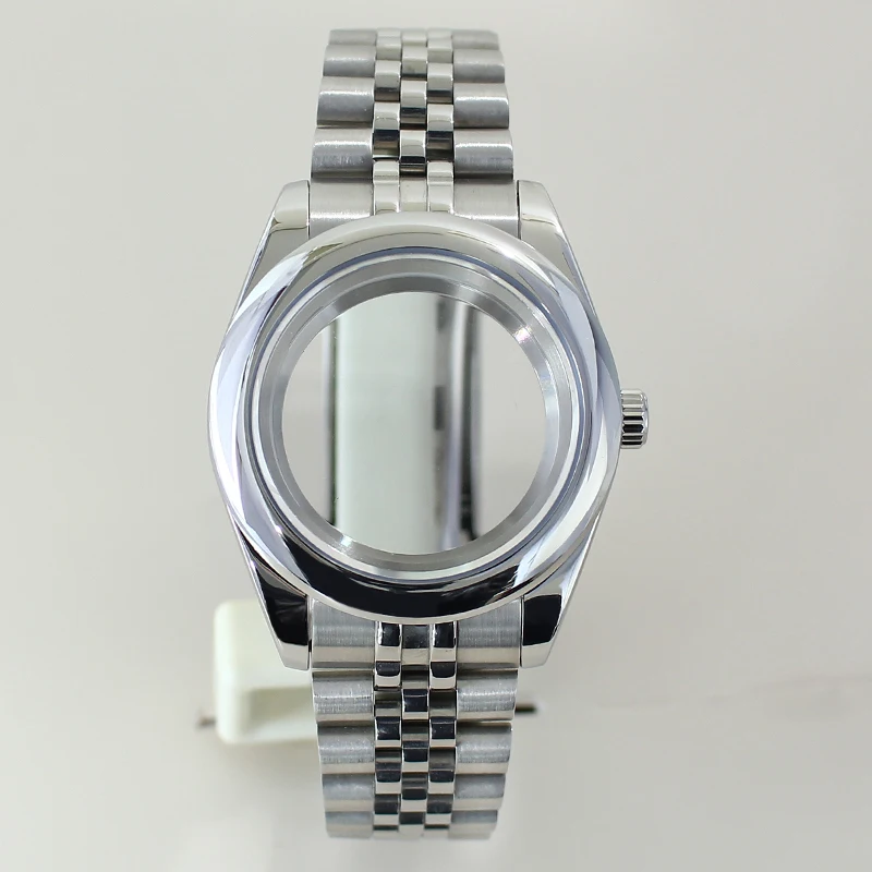 36mm/39mm NH35 watch case bands Sapphire Glass For Oyster NH35 NH36 NH38 4R Miyota8215 Movement 28.5mm Dial Jubilee Slide Buckle