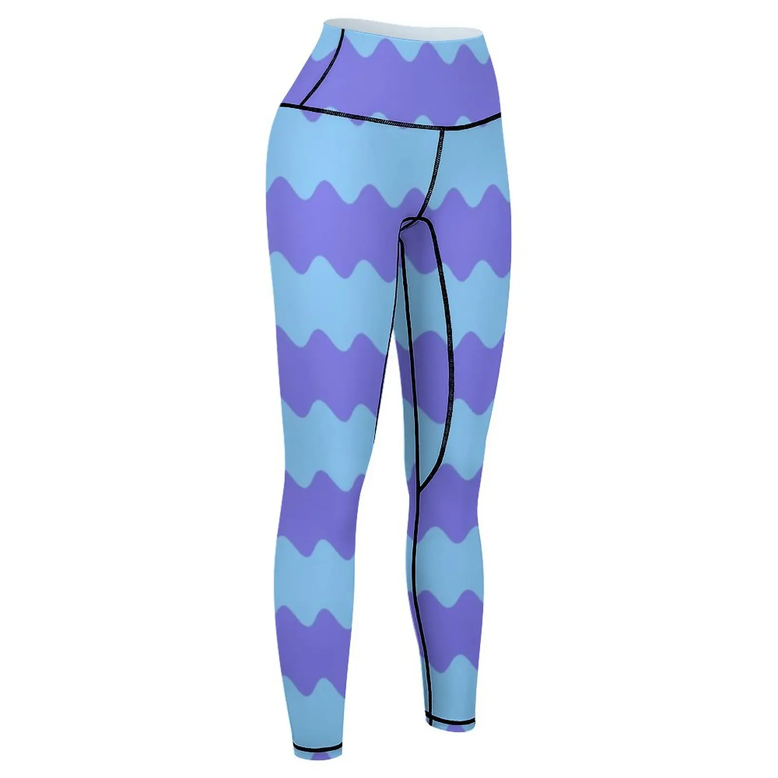 Purple and Blue Waves #Star Vs. the #Forces of #Evil #StarVsTheForcesOfEvil #SVFoE Leggings Women's gym Womens Leggings