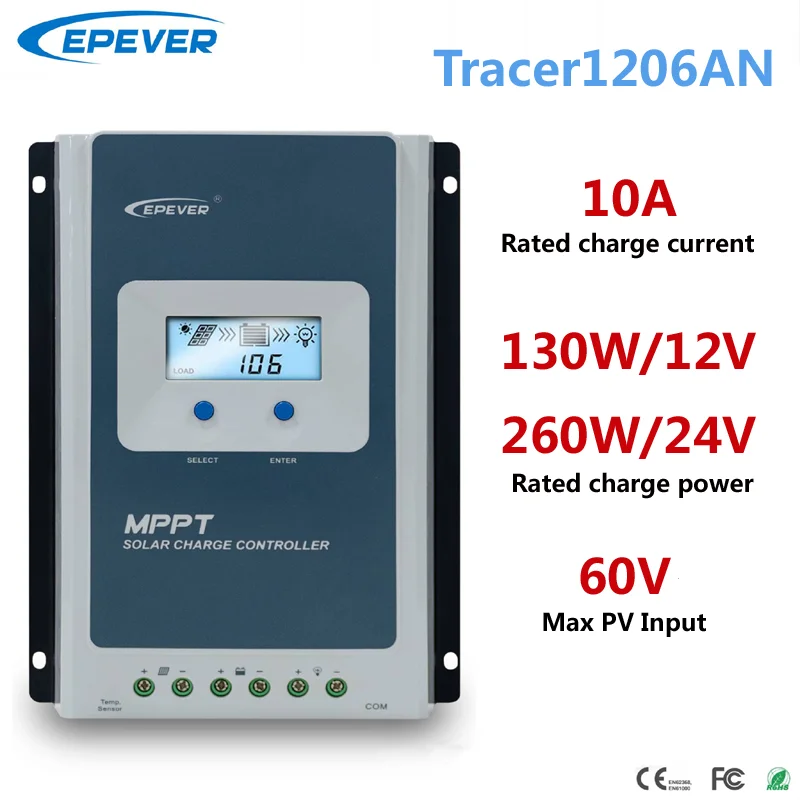 Epever 10 a20a30a mppt Solar laderegler 12 v24v hoch effizienter Solarpanel-Regler LCD-Display für Blei-Säure-Lithium