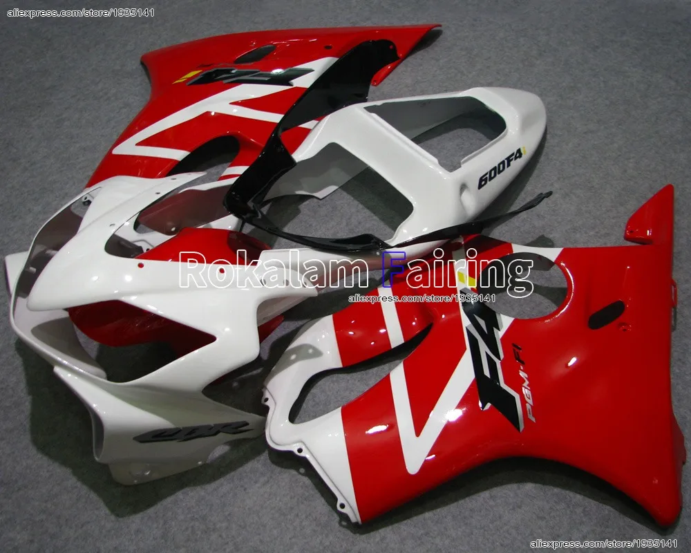 For Honda CBR600 F4i 2001 2002 2003 CBR600F4i 01-03 CBR 600 F4i Red White ABS Motorbike Fairing (Injection molding)