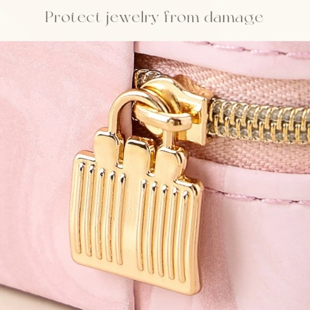 

Portable Jewelry Storage Box Layered Organizer Earrings Necklace Ring Jewelry Box Packaging Box Mini Jewelry Display Case Gift