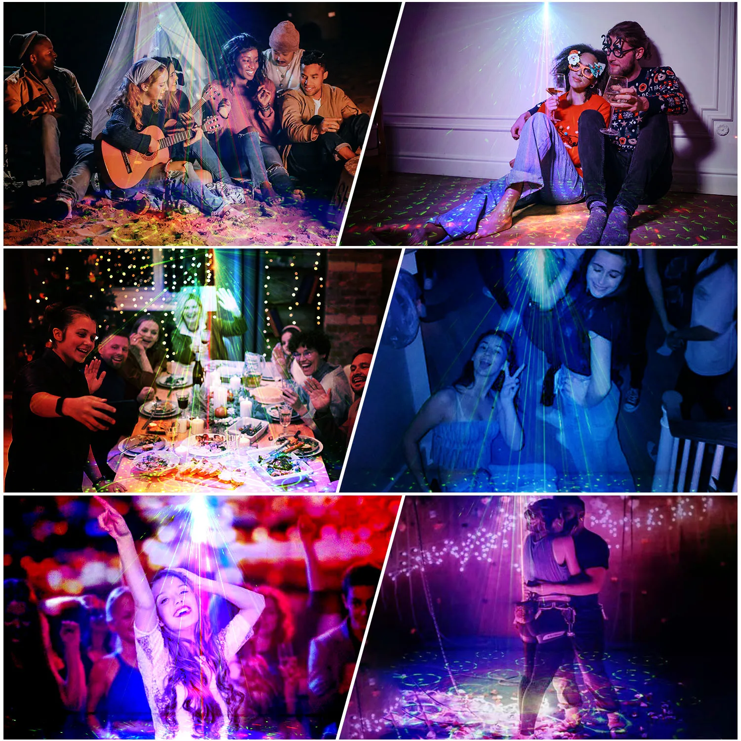 Party-Lichter, DJ-Disco-Lichter, Laserlichter, blinkende Bühnenlichter, Familien-Geburtstagsdekorationen, Halloween-Weihnachts-Atmosphärenlichter – Detail 5