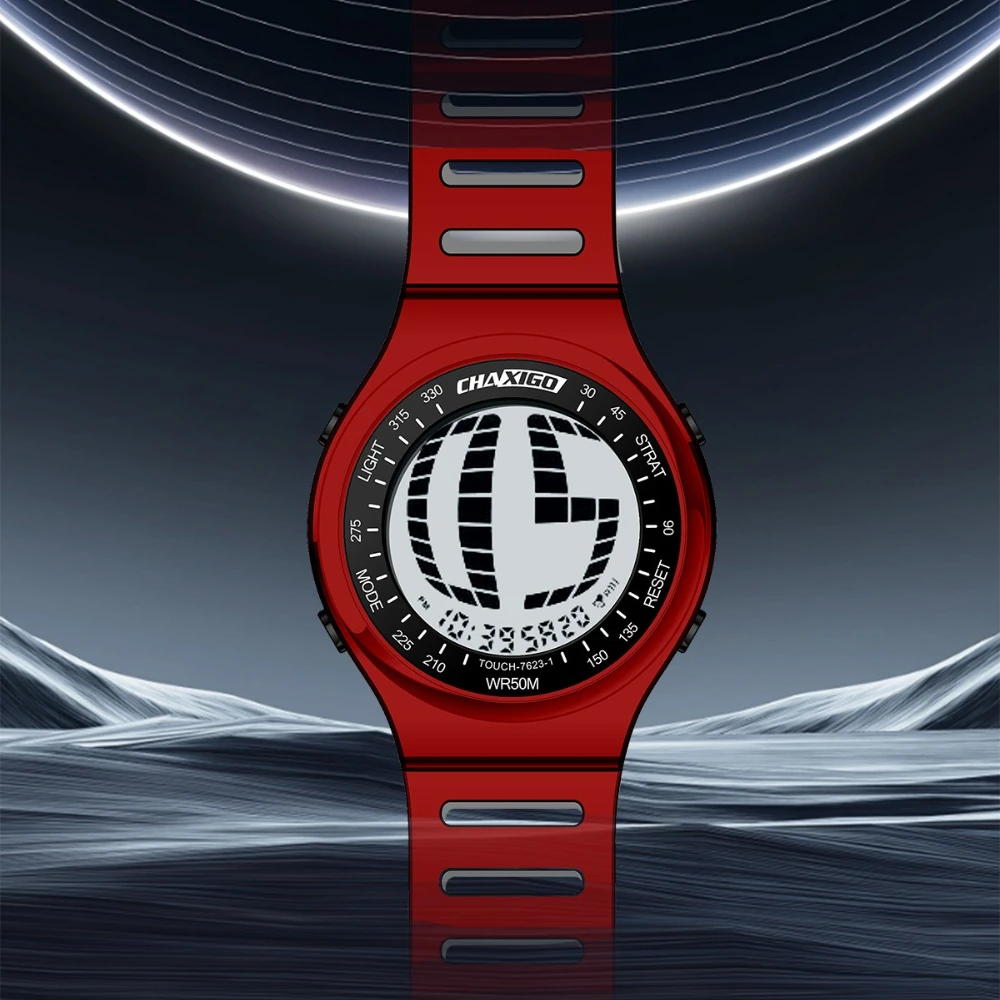 

CHAXIGO 7623 брендовые мужские цифровые электронные часы, повседневные водонепроницаемые силиконовые ремешки, ночник, спортивные часы для мужчин, Reloj Hombre
