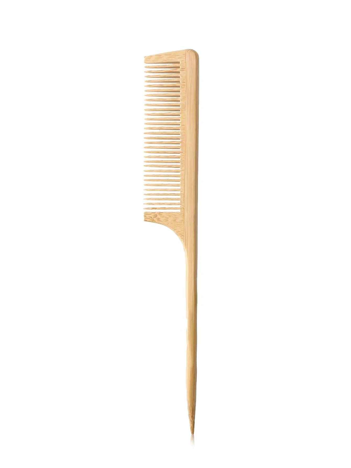 1 Stück/3 Stück handgefertigtes antistatisches Bambuskamm-Set, natürlicher Bambuskamm für Damen und Herren, Bartkämme aus Holz zum Aufteilen von Haarsträhnen & P – Detail 6