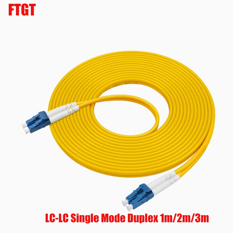 سلك تصحيح الألياف الضوئية 9/125 G652D Simplex LCUPC إلى LCUPC SM SX 9/125um 2/3M ضفيرة FTTH سلك توصيل بصري كابل الطائر 2.0