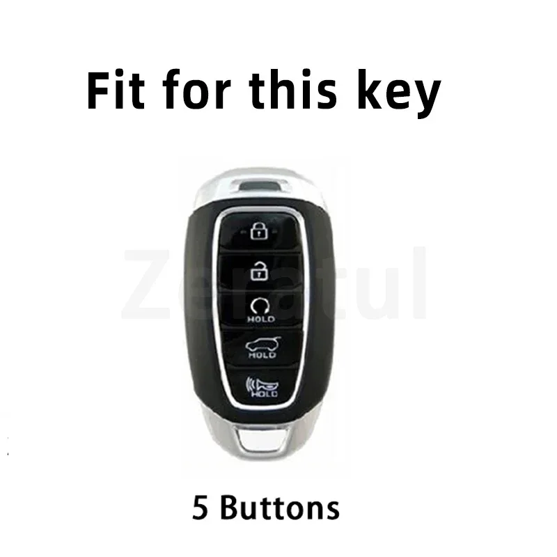 5 Buttons TPU Car Key Cover Case for Hyundai Palisade 2021 Ix35 Tucson Accent Santa Fe Solaris ELANTRA Azera Key Accessories